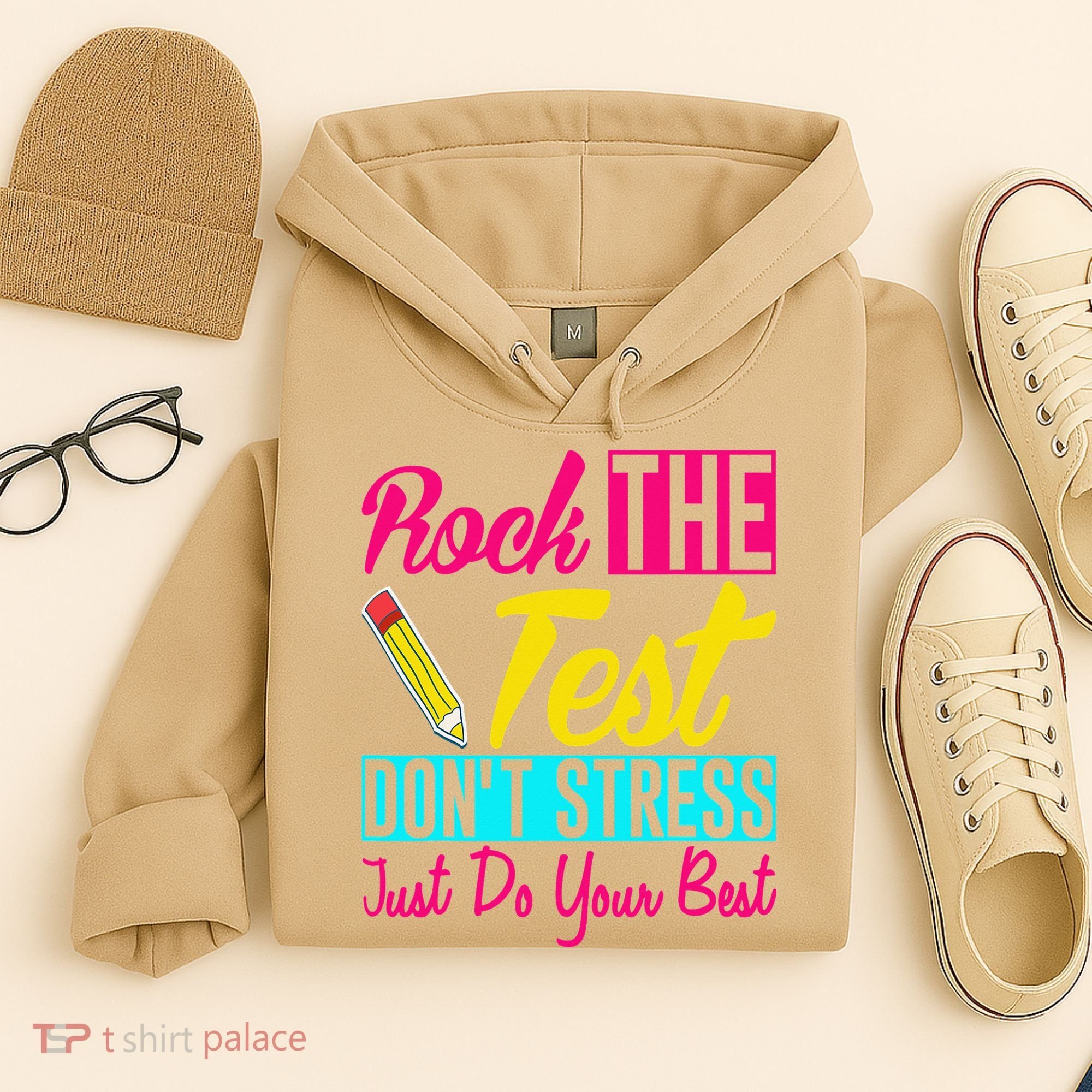 Rock The Test Dont Stress Just Do Your Best Testing Day Hoodie