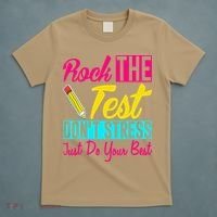 Rock The Test Dont Stress Just Do Your Best Testing Day T-Shirt thumb 5