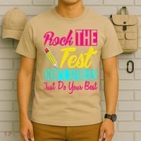 Rock The Test Dont Stress Just Do Your Best Testing Day T-Shirt thumb 6