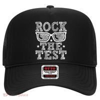 Rock The Test Testing Day Retro Motivational Hat thumb 0