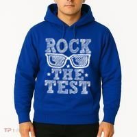 Rock The Test Testing Day Retro Motivational Hoodie thumb 2