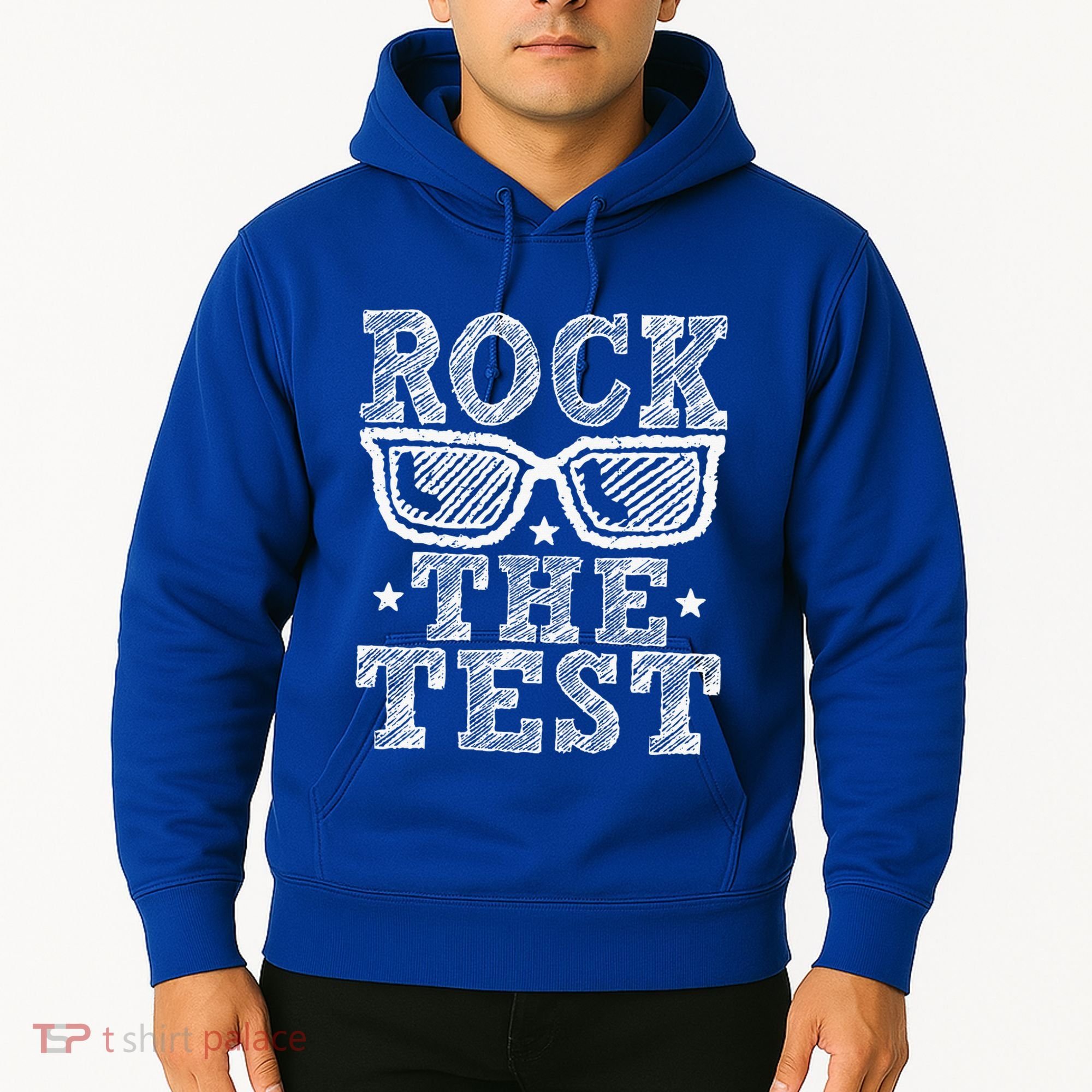 Rock The Test Testing Day Retro Motivational Hoodie