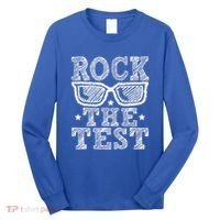 Rock The Test Testing Day Retro Motivational Long Sleeve Shirt thumb 0