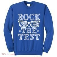 Rock The Test Testing Day Retro Motivational Sweatshirt thumb 0
