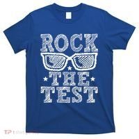 Rock The Test Testing Day Retro Motivational T-Shirt thumb 0