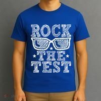 Rock The Test Testing Day Retro Motivational T-Shirt thumb 3