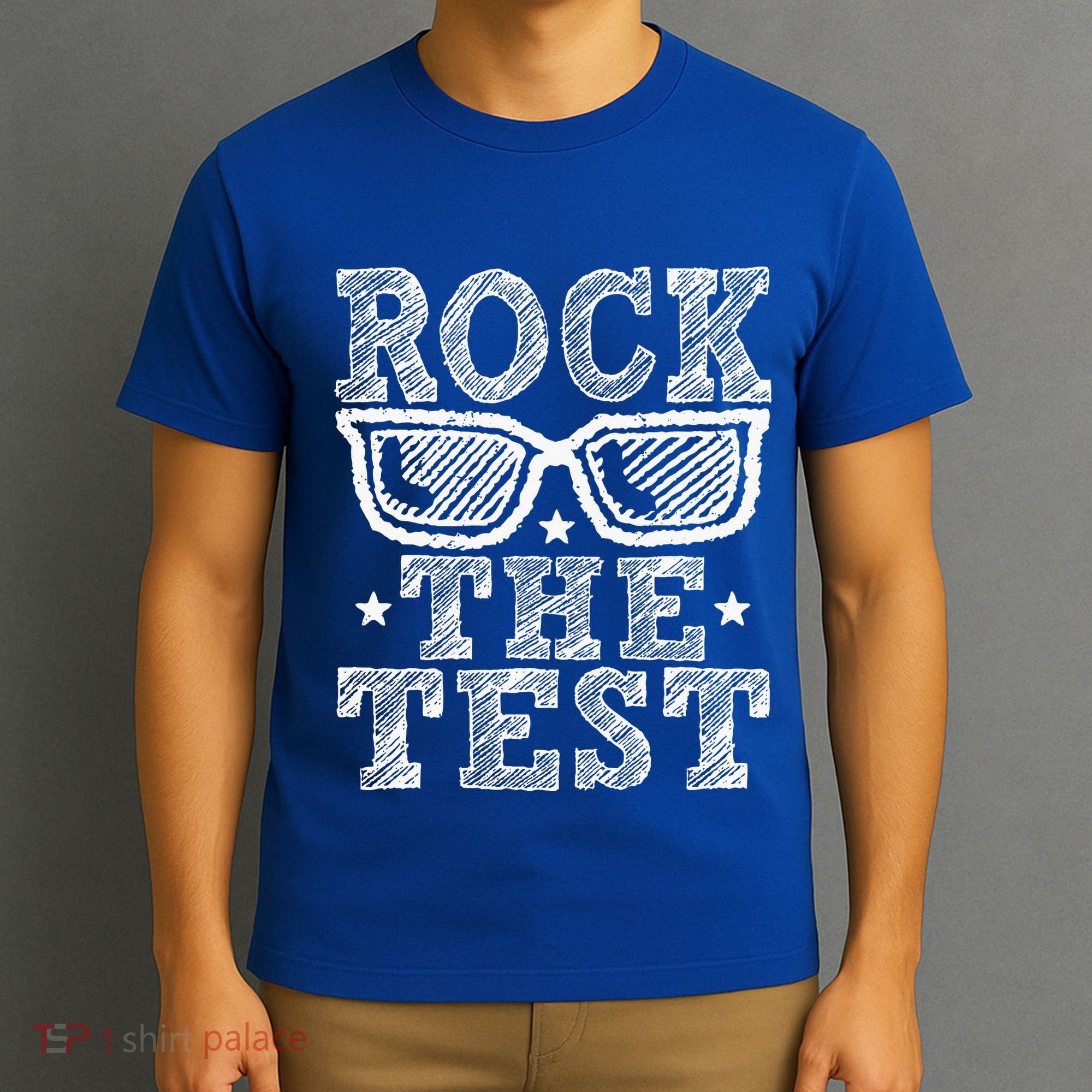 Rock The Test Testing Day Retro Motivational T-Shirt
