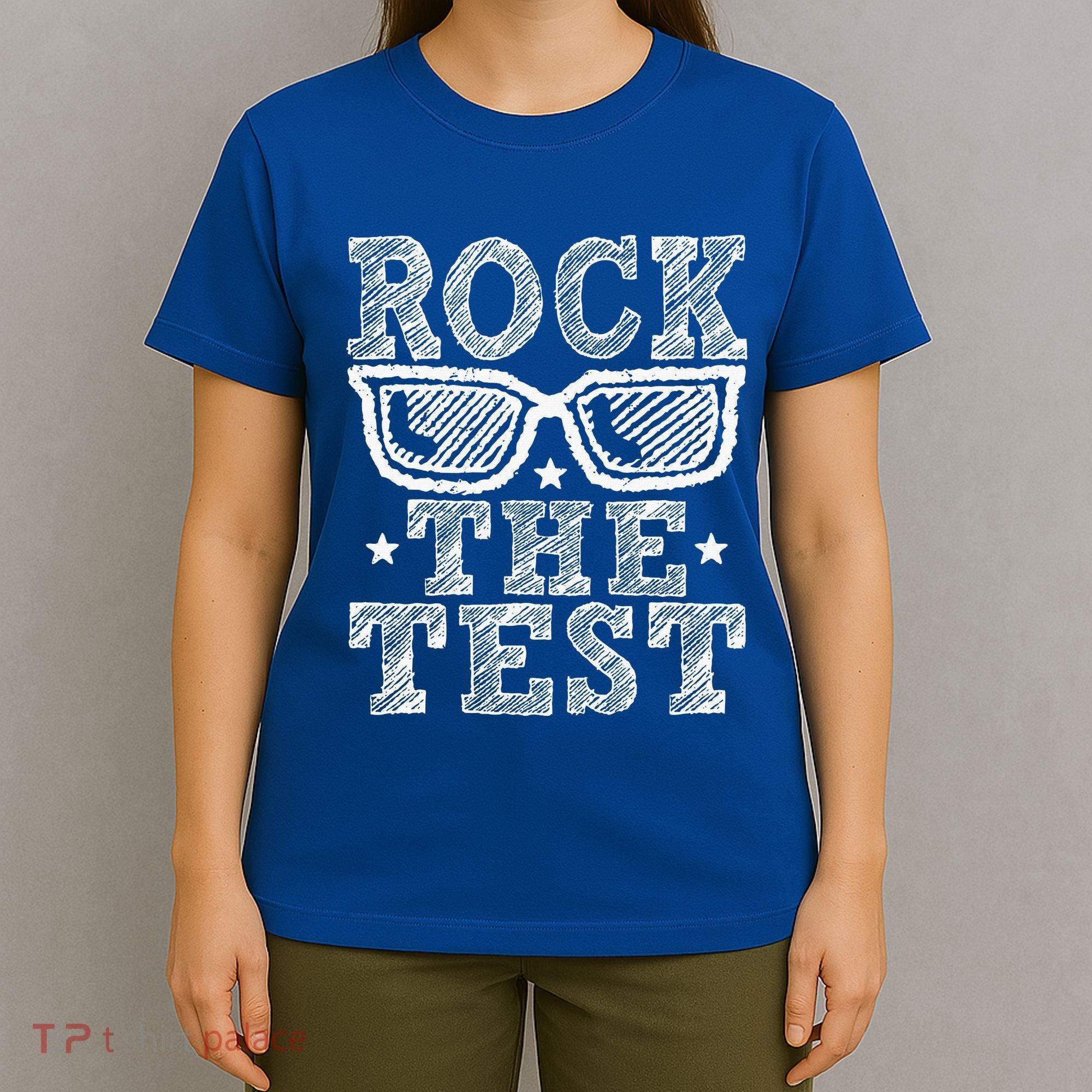 Rock The Test Testing Day Retro Motivational T-Shirt