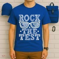 Rock The Test Testing Day Retro Motivational T-Shirt thumb 6