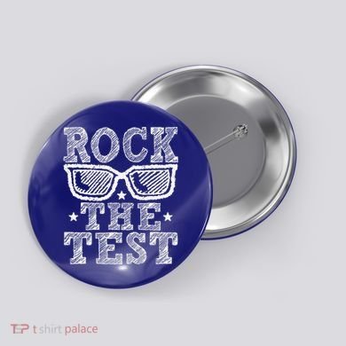 Rock The Test Testing Day Retro Motivational Button