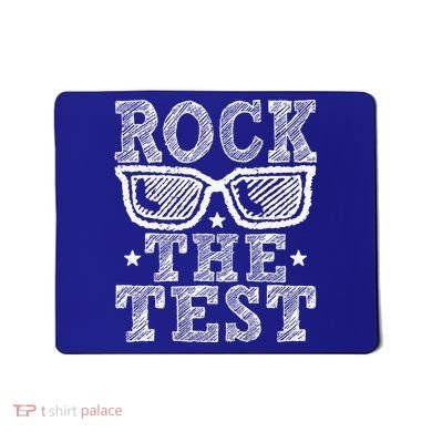 Rock The Test Testing Day Retro Motivational Mousepad