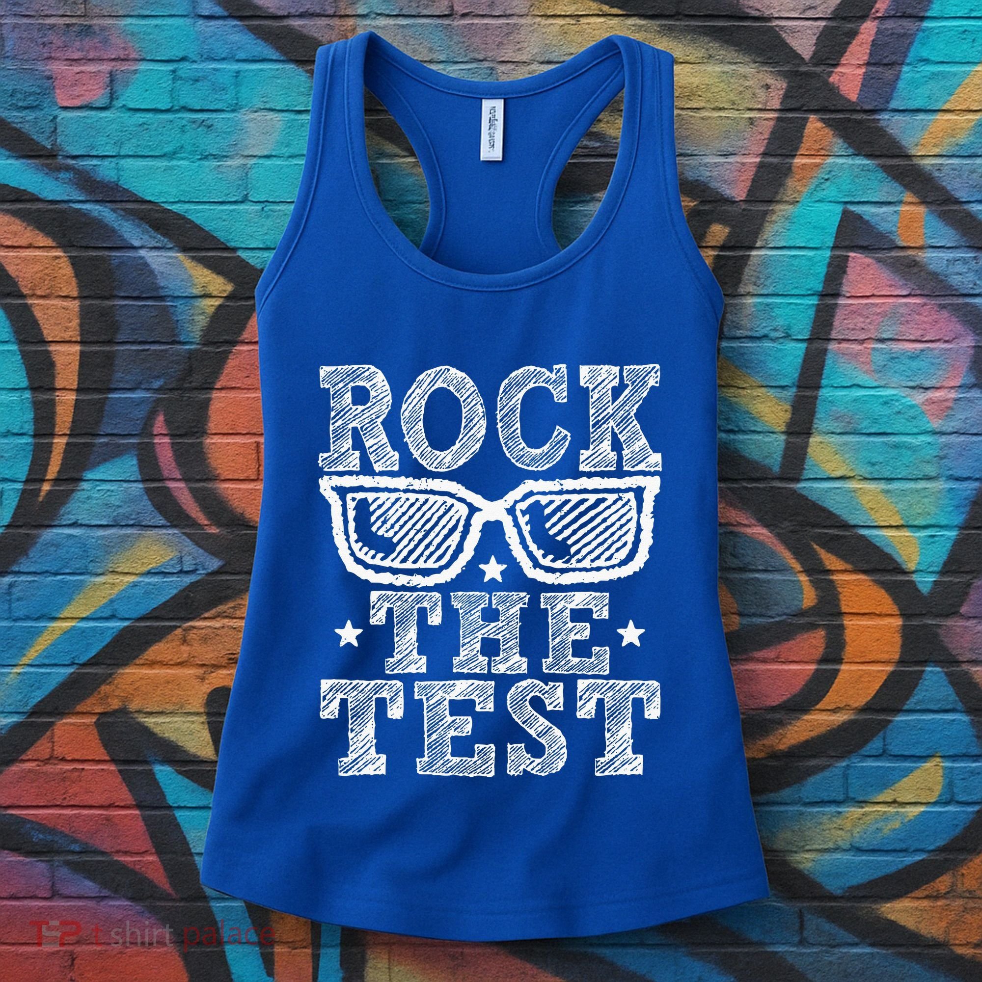 Rock The Test Testing Day Retro Motivational Women's Tank Top