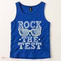 Rock The Test Testing Day Retro Motivational Tank Top thumb 2