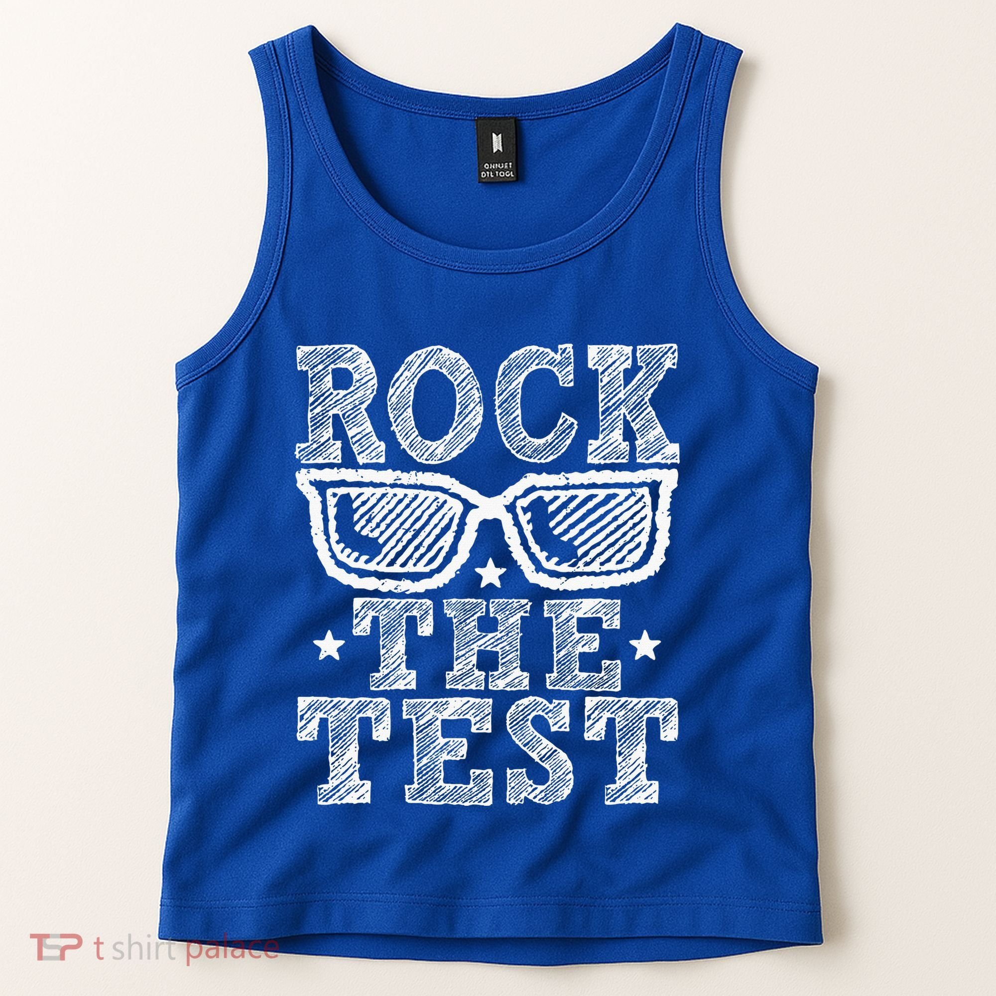 Rock The Test Testing Day Retro Motivational Tank Top