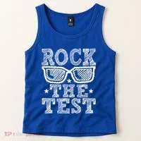 Rock The Test Testing Day Retro Motivational Tank Top thumb 2