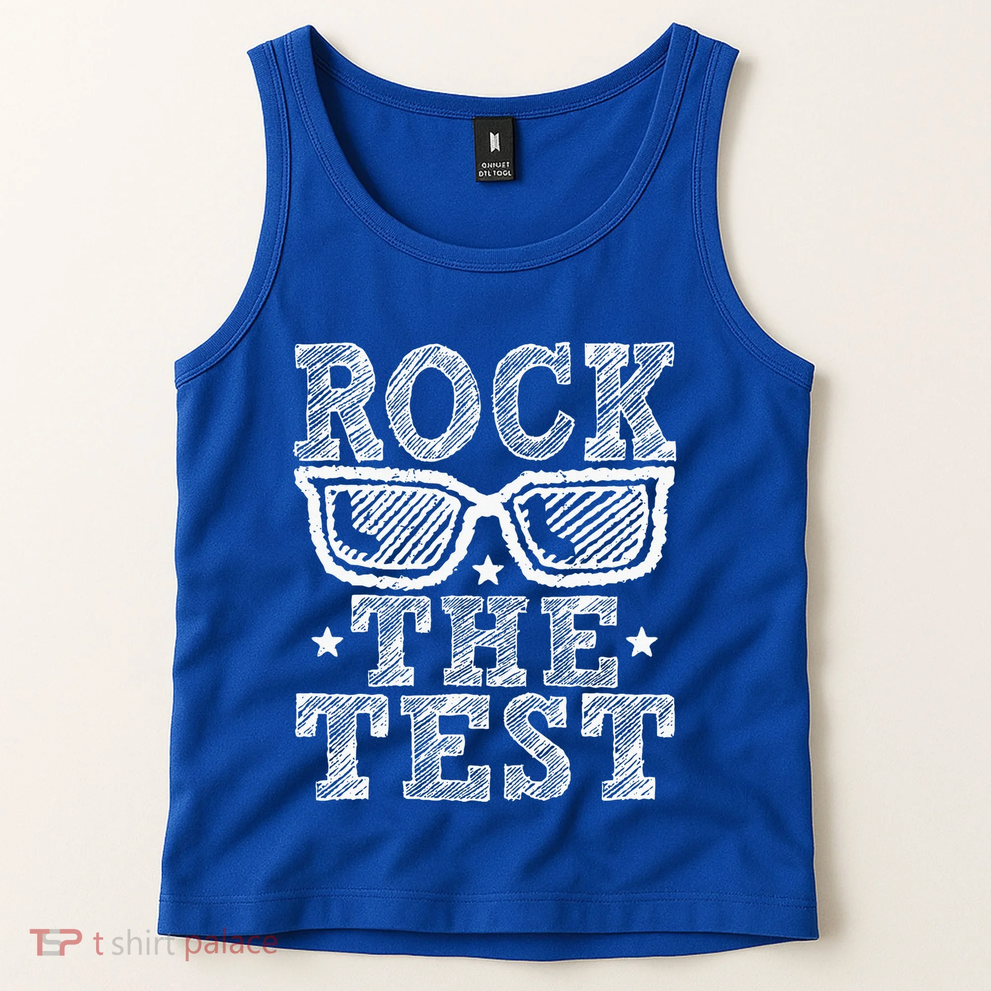 Rock The Test Testing Day Retro Motivational Tank Top