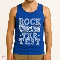 Rock The Test Testing Day Retro Motivational Tank Top thumb 3