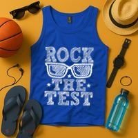 Rock The Test Testing Day Retro Motivational Tank Top thumb 4