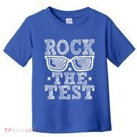 Rock The Test Testing Day Retro Motivational Toddler T-Shirt thumb 0