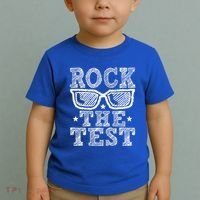 Rock The Test Testing Day Retro Motivational Toddler T-Shirt thumb 2