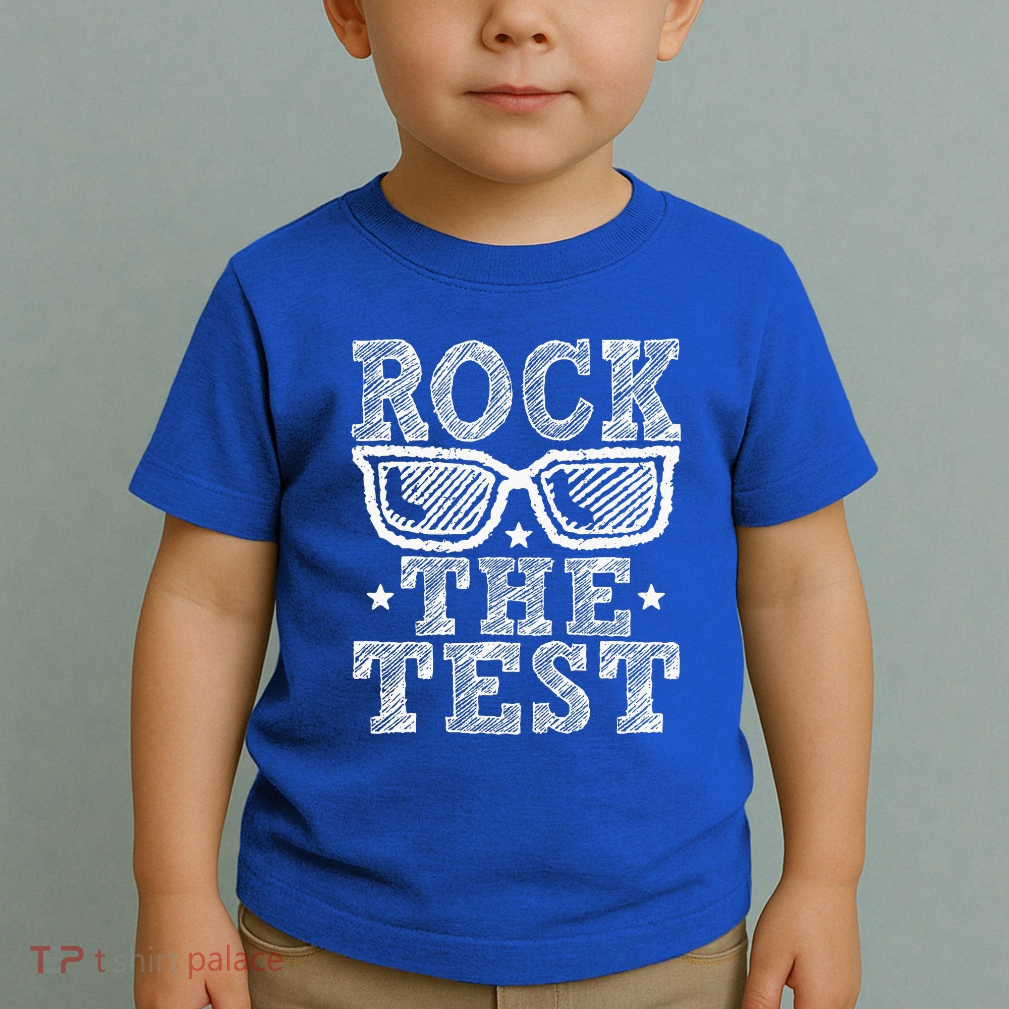 Rock The Test Testing Day Retro Motivational Toddler T-Shirt