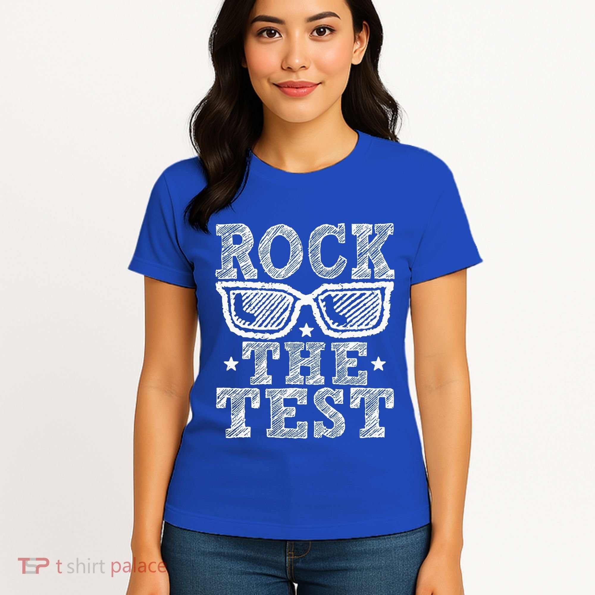 Rock The Test Testing Day Retro Motivational Women's T-Shirt