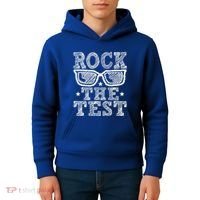 Rock The Test Testing Day Retro Motivational Kids Hoodie thumb 4