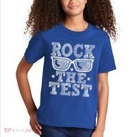 Rock The Test Testing Day Retro Motivational Kids T-Shirt thumb 2