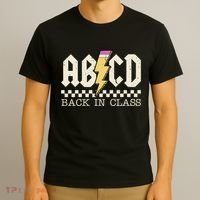 Retro Teacher Tour Abcd Back To School Classic Rock T-Shirt thumb 3