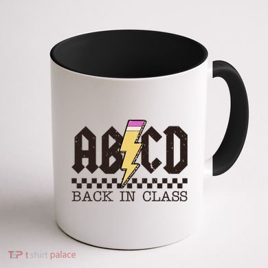 Retro Teacher Tour Abcd Back To School Classic Rock Coffee Mug back