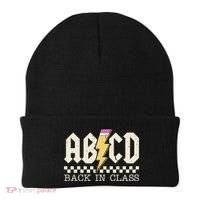 Retro Teacher Tour Abcd Back To School Classic Rock Beanie thumb 0