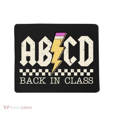 Retro Teacher Tour Abcd Back To School Classic Rock Mousepad