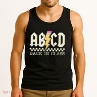 Retro Teacher Tour Abcd Back To School Classic Rock Tank Top thumb 3