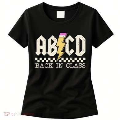 Retro Teacher Tour Abcd Back To School Classic Rock Women's T-Shirt