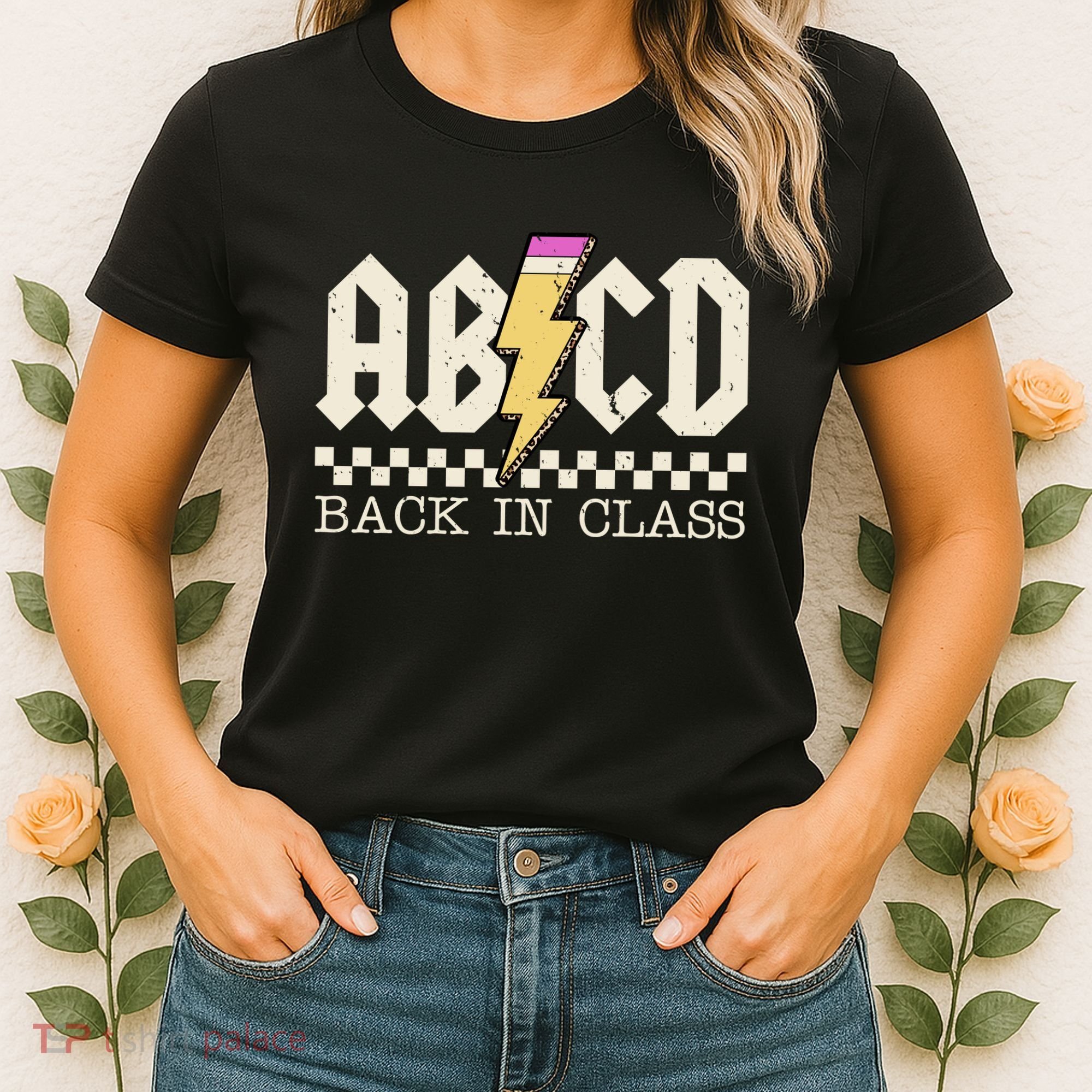 Retro Teacher Tour Abcd Back To School Classic Rock Women's T-Shirt