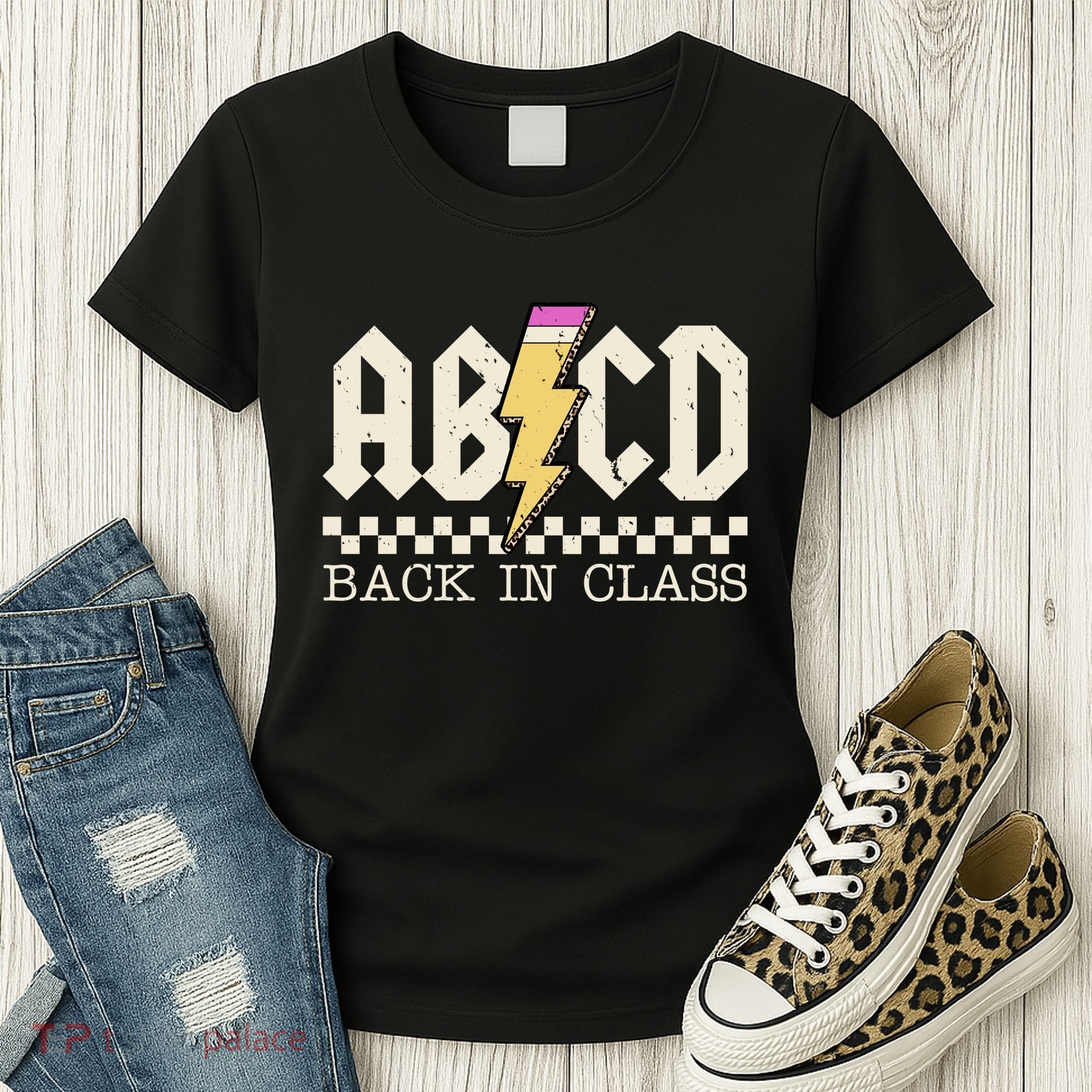 Retro Teacher Tour Abcd Back To School Classic Rock Women's T-Shirt