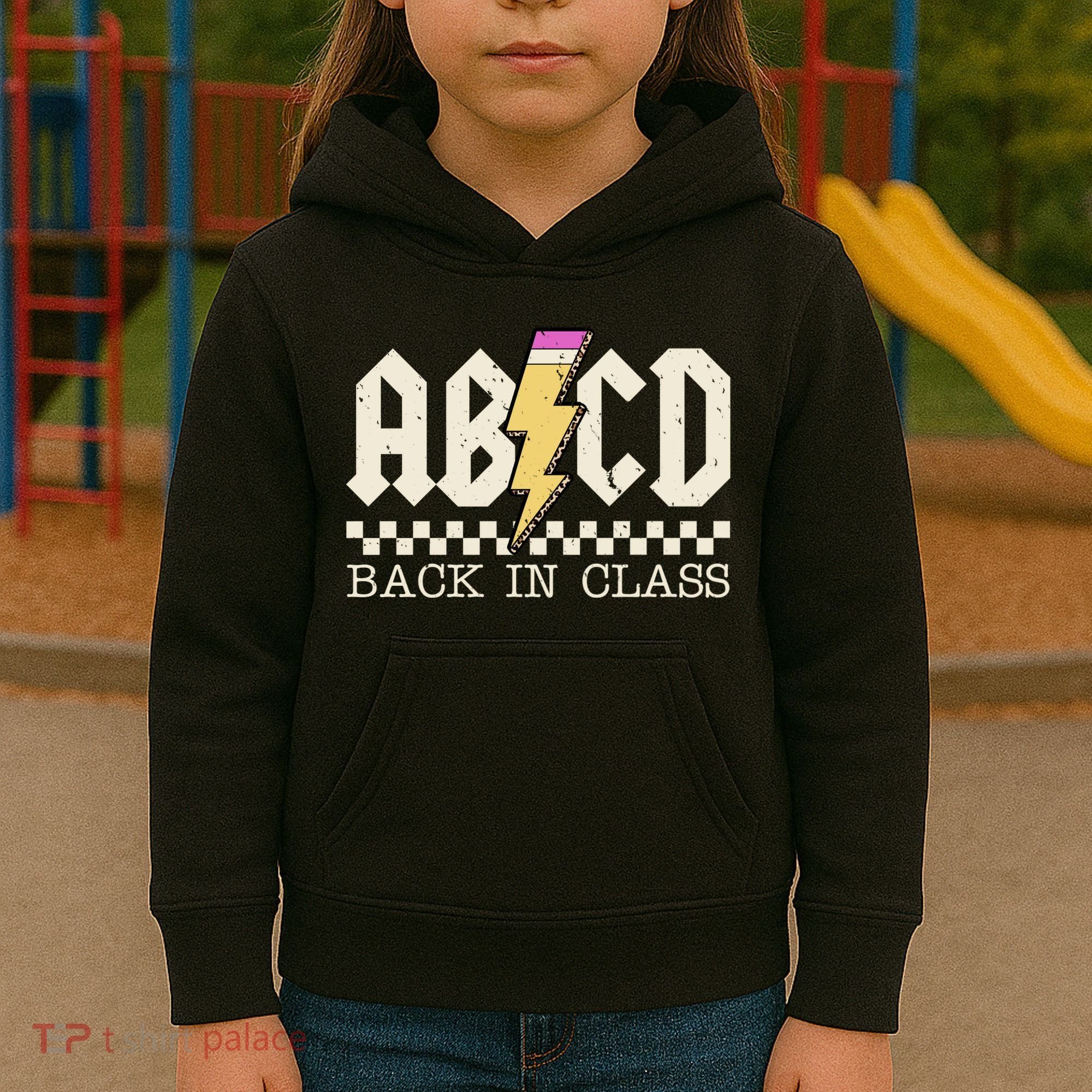 Retro Teacher Tour Abcd Back To School Classic Rock Kids Hoodie