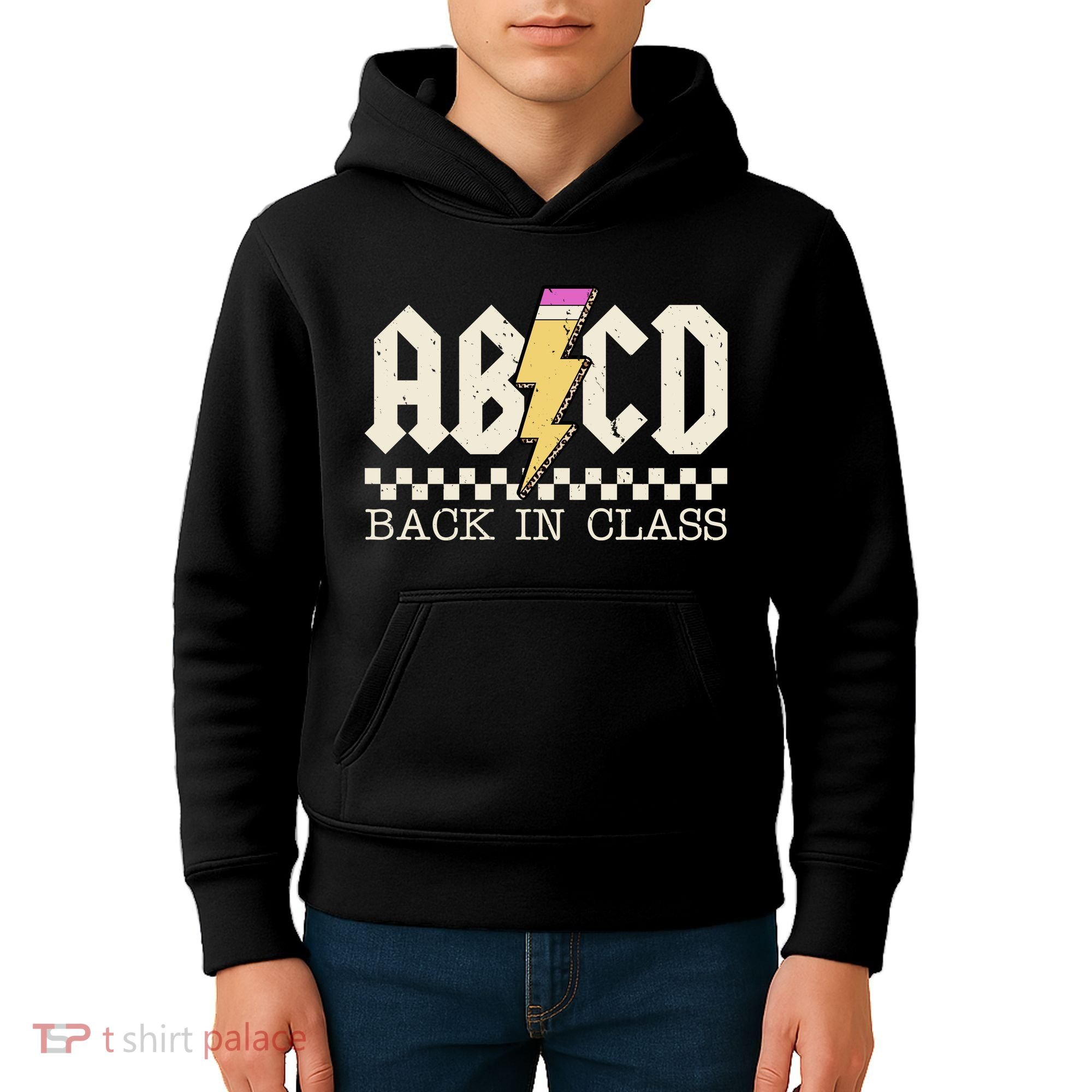 Retro Teacher Tour Abcd Back To School Classic Rock Kids Hoodie