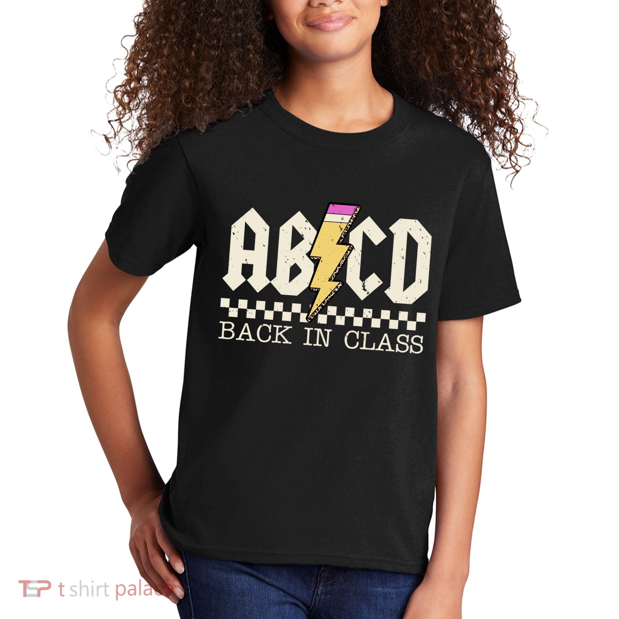 Retro Teacher Tour Abcd Back To School Classic Rock Kids T-Shirt