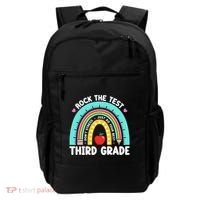 Rock The Test Day 3rd Grade Teacher Third Grade Testing Day Backpack thumb 0