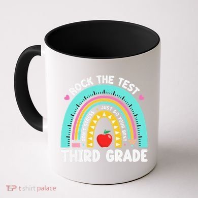 Rock The Test Day 3rd Grade Teacher Third Grade Testing Day Coffee Mug