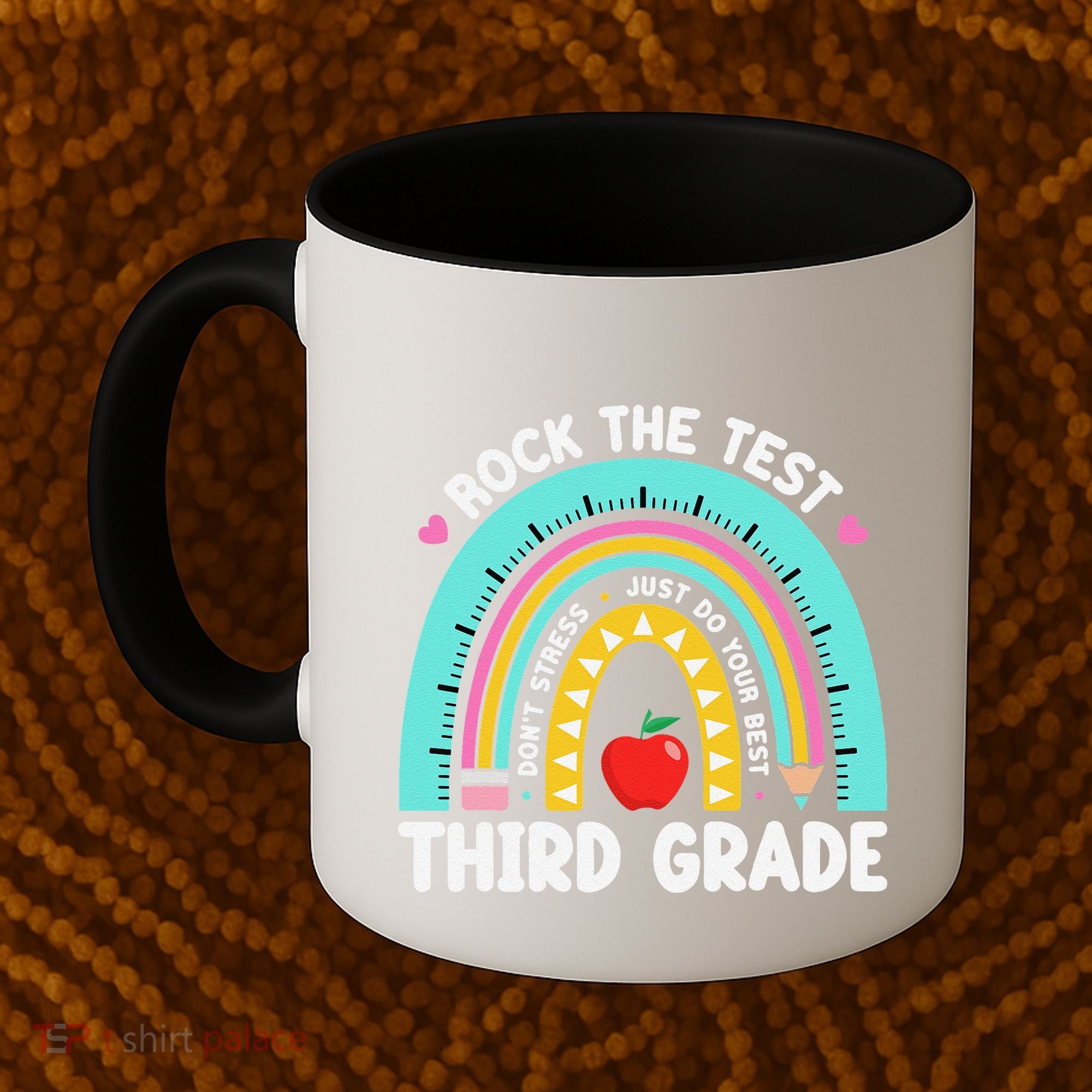 Rock The Test Day 3rd Grade Teacher Third Grade Testing Day Coffee Mug
