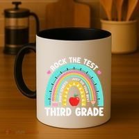 Rock The Test Day 3rd Grade Teacher Third Grade Testing Day Coffee Mug thumb 4