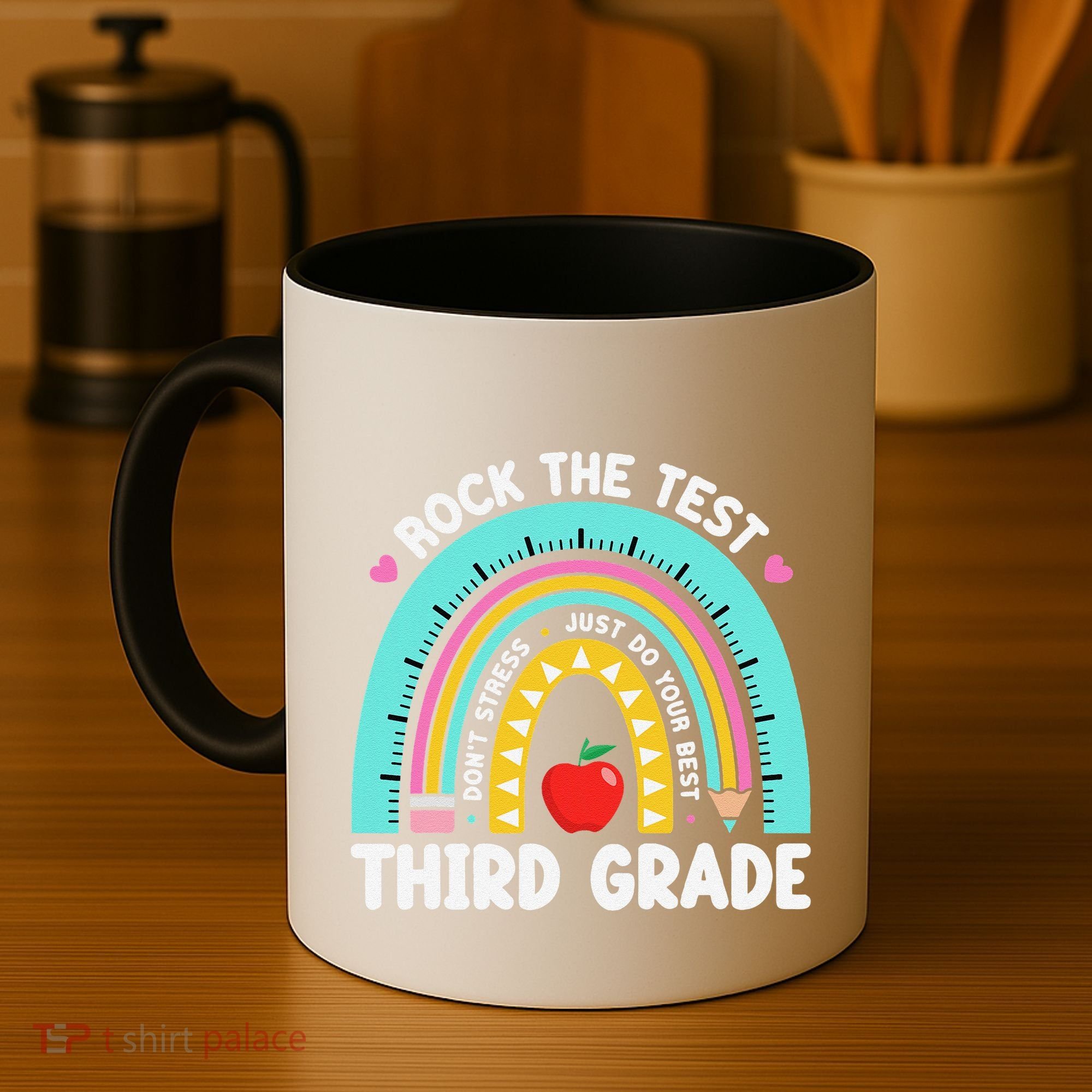 Rock The Test Day 3rd Grade Teacher Third Grade Testing Day Coffee Mug