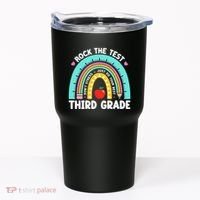 Rock The Test Day 3rd Grade Teacher Third Grade Testing Day Tumbler thumb 0