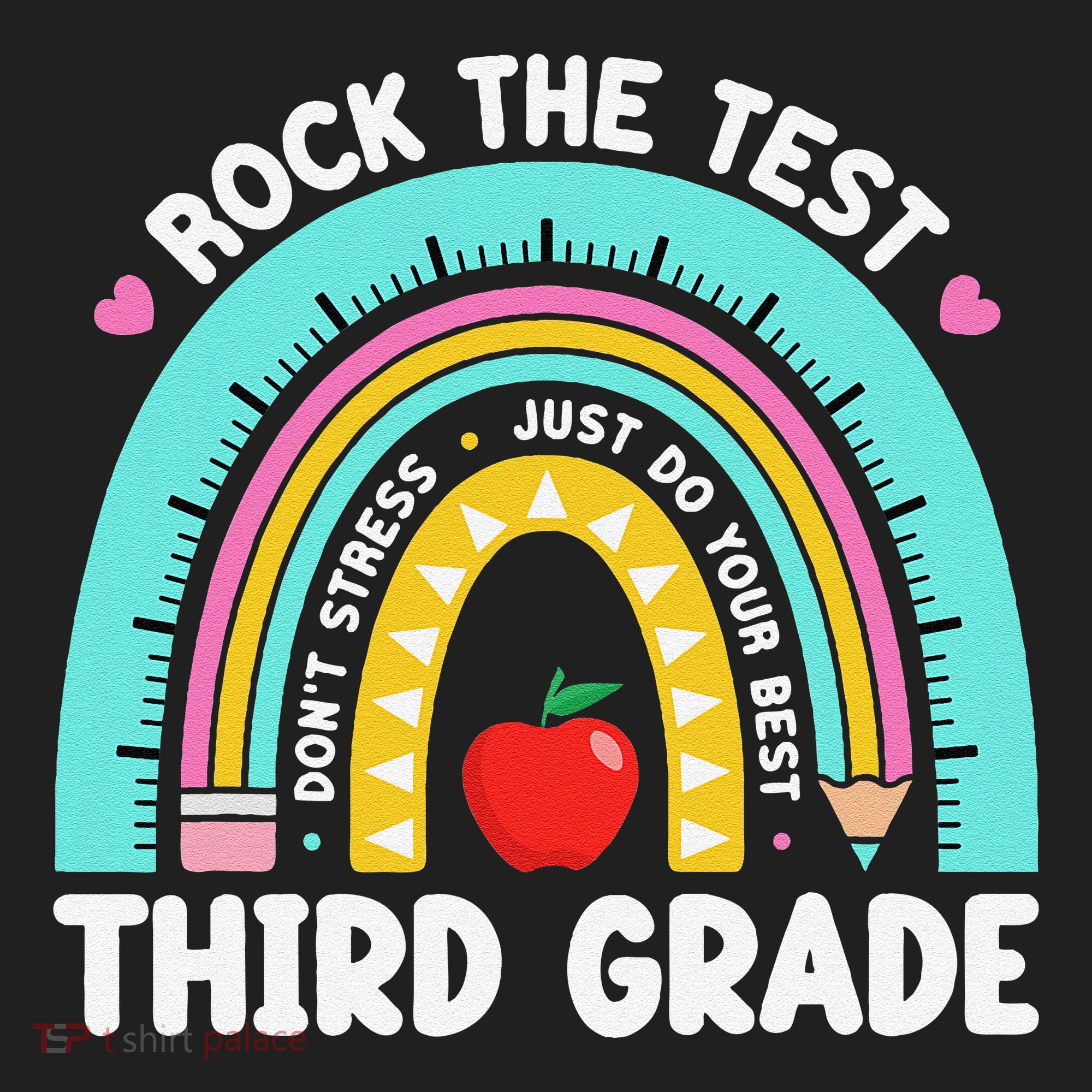 Rock The Test Day 3rd Grade Teacher Third Grade Testing Day Tumbler