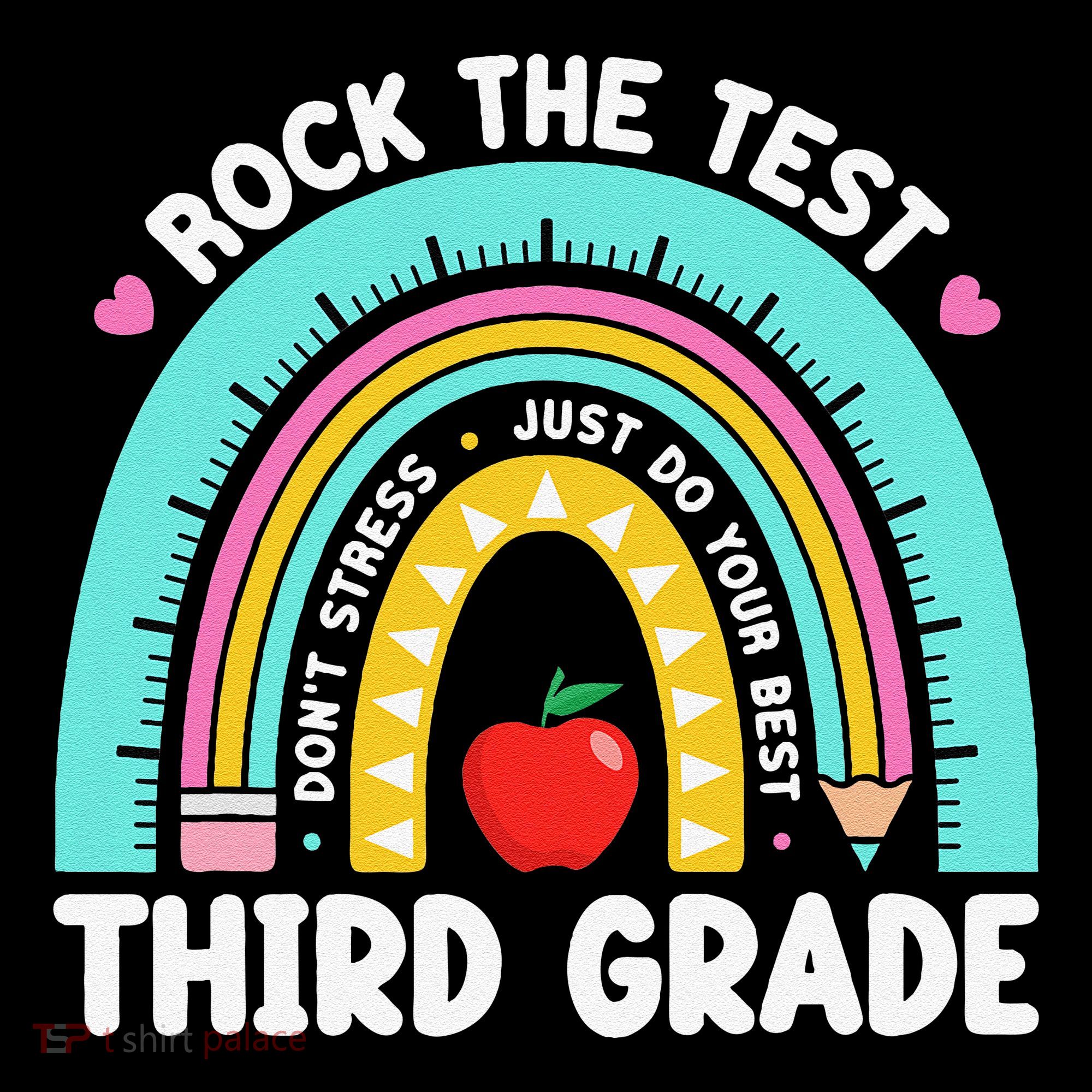 Rock The Test Day 3rd Grade Teacher Third Grade Testing Day Ornament