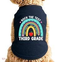 Rock The Test Day 3rd Grade Teacher Third Grade Testing Day Doggie Tank thumb 0