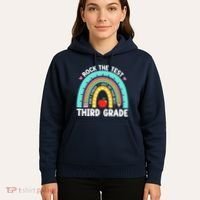 Rock The Test Day 3rd Grade Teacher Third Grade Testing Day Hoodie thumb 5