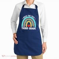 Rock The Test Day 3rd Grade Teacher Third Grade Testing Day Apron thumb 2